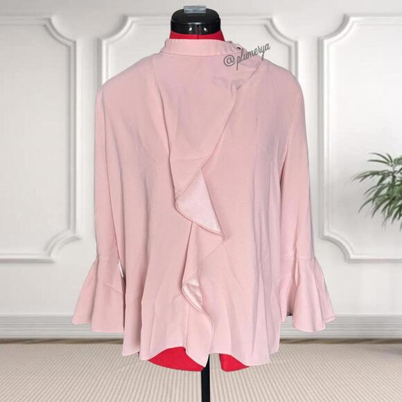 BCBGMaxAzria Tops - BCBGMAXAZRIA Cayleigh Ruffle Fairy Y2K Top Convertible Tea Rose Women's Size M